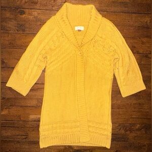 3/4 Sleeve Cable Knit Cardigan
